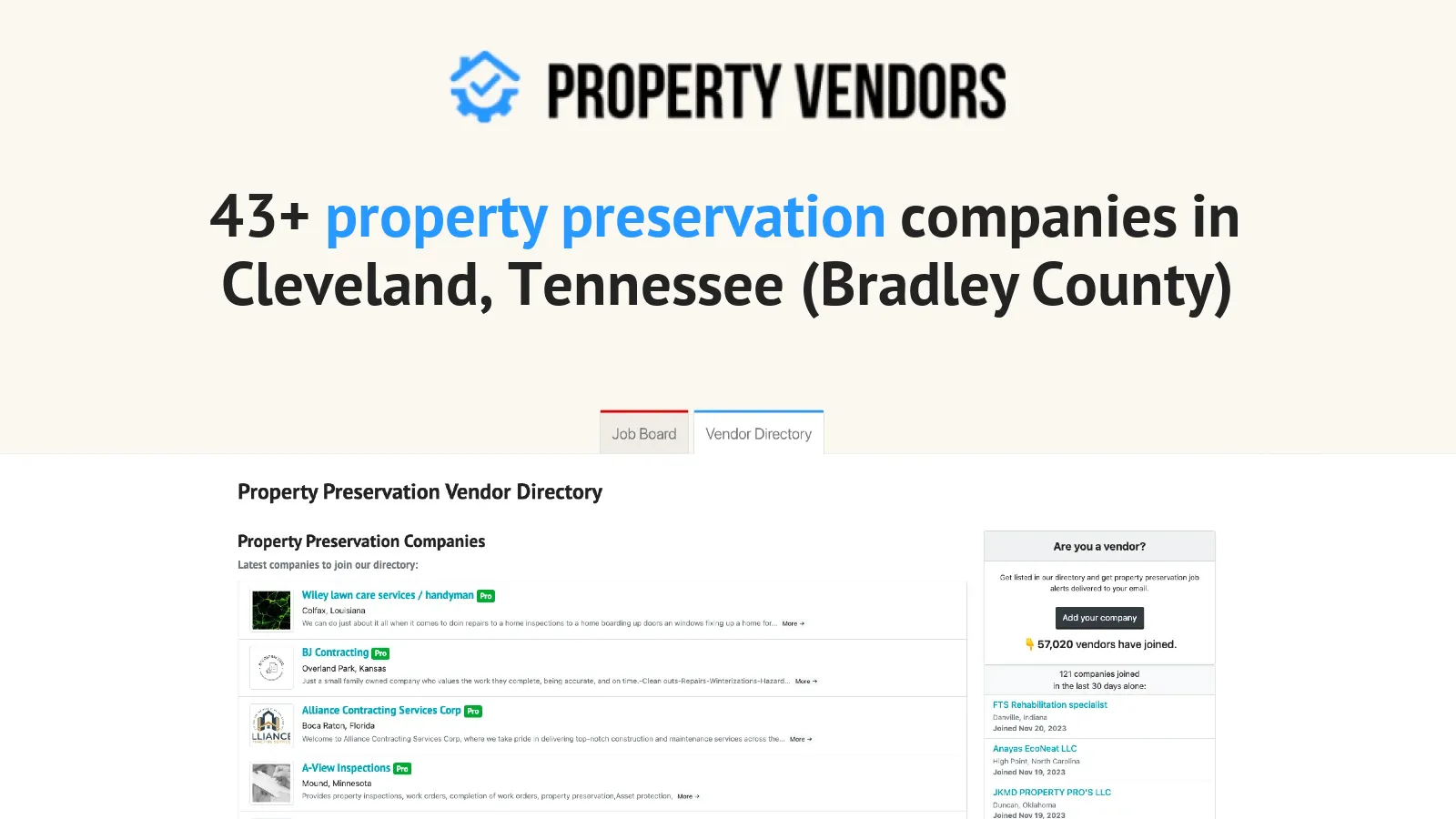 Property Preservation Services in Cleveland, Tennessee (Bradley County