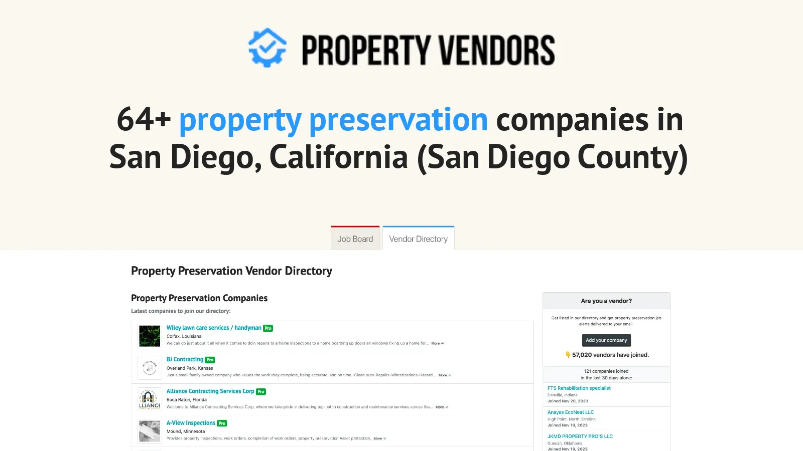 Property Preservation Services in San Diego California San Diego