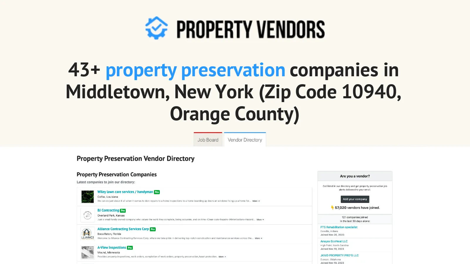 Property Preservation Services in Middletown, New York (Zip Code 10940 ...