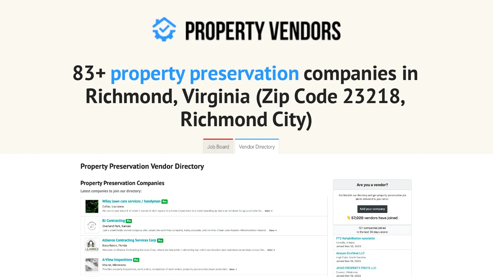 Property Preservation Services in Richmond, Virginia (Zip Code 23218 ...