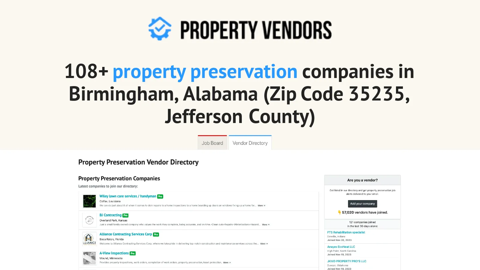 Property Preservation Services in Birmingham, Alabama (Zip Code 35235 ...